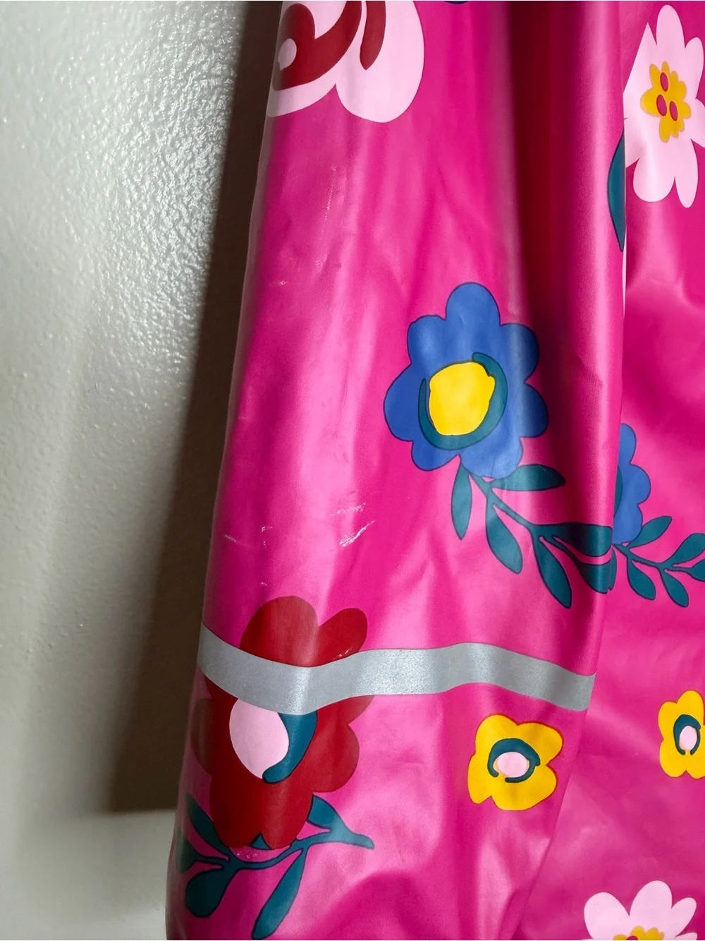 Hanna Anderson | Girl’s Floral Hot Pink Hooded Rain Coat
